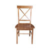 International Concepts Set of Two X-Back Chair, with Solid Wood Seat, Distressed Oak C42-613P
